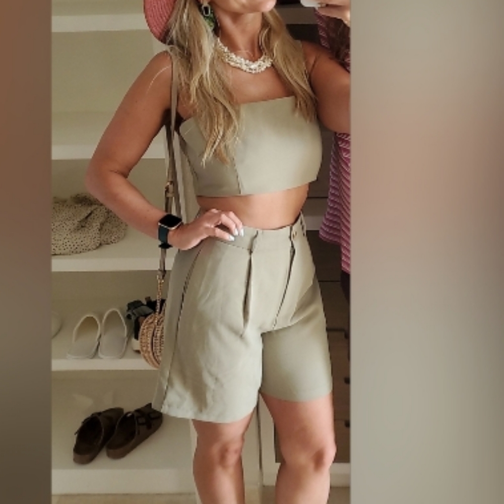 Adorable sage green 2 piece set